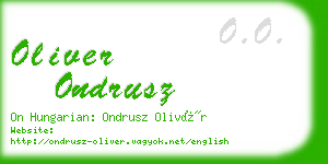 oliver ondrusz business card